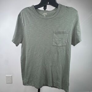 J.Crew Garment-Dyed Pocket Tee in Sage Green (Size S)
